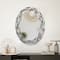 Head West Charcoal Tile Framed Oval Wall Vanity Mirror - 23" x 29"